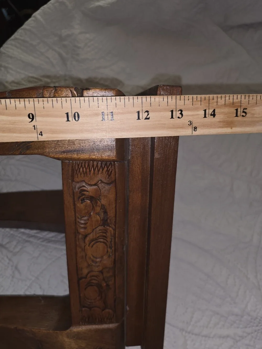 Vintage 1950s Mid Century Carved Wooden Chinese Claw Footed Table Stool